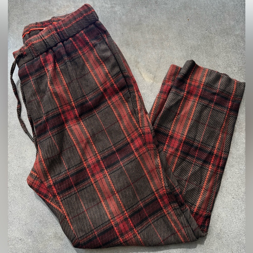 Topman Plaid Drawstring Pant Size 30S